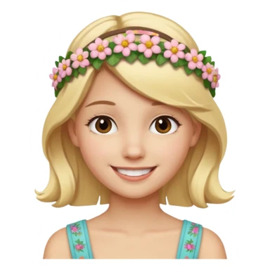 Fille amoureuse blonde sticker