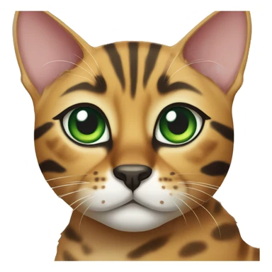 Bengal cat with green eyes sticker