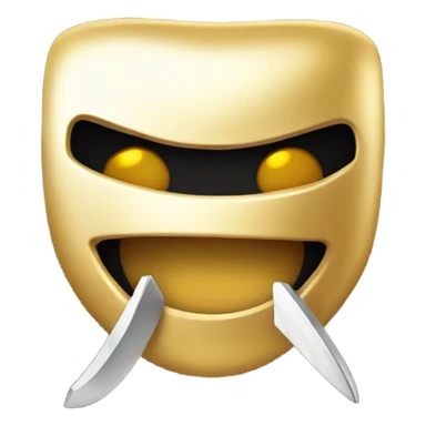 Golden tooth that looks like a ninja  sticker