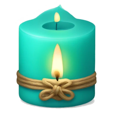 Turquoise coloured candle sticker