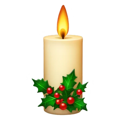 christmas candle sticker
