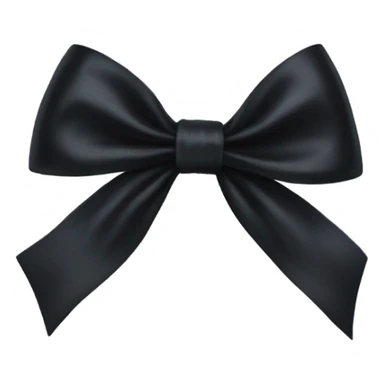 Black satin bow sticker