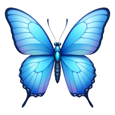 Blue butterfly half triangle joint  sticker