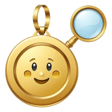 gold medal with ONLY ONE magnifier engraved on the center sticker