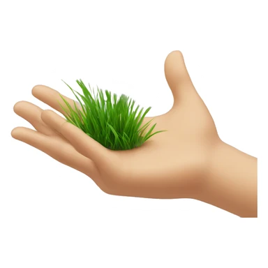 hand touching grass sticker