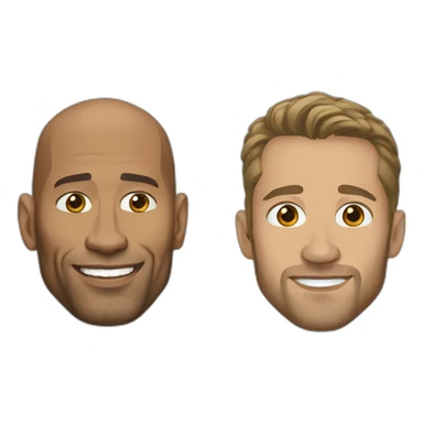 Dwayne Johnson and Paul Walker sticker