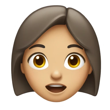 Girl with open mouth sticker