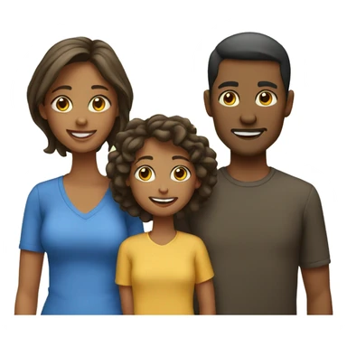 family with 3 kids sticker