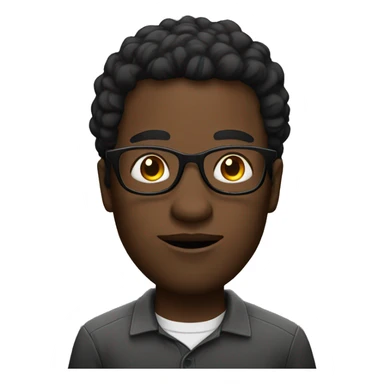 Black man with twist and glasses on his eyes  sticker