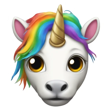 Rainbow unicorn with one eye and lion paws  sticker
