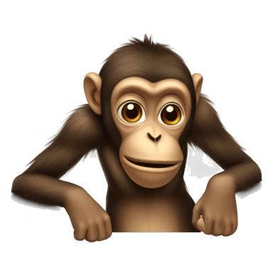 monkey telling s secrete sticker