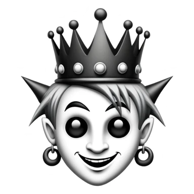 Jester and King punk rock music band logo sticker