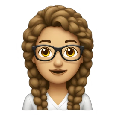 Mujer árabe mayor con gafas y con el pelo largo sticker