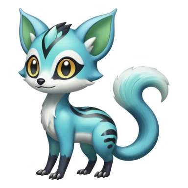 Icy Clear Glossy Glassy Gassy Mossy Meloetta-Vernid-Trico-Sergal-Civet-Fakémon-creature-hybrid sticker