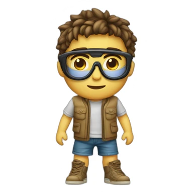 Niño cuerpo completo lentes gamer sticker