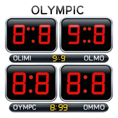 olympic score board affichant 9.58s  sticker