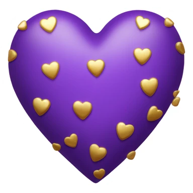 Purple heart with gold specks sticker