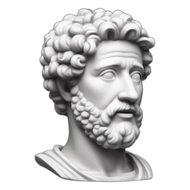 Black and white Marcus Aurelius  sticker