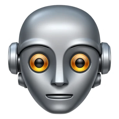 robot face representing artificial intelligence sticker