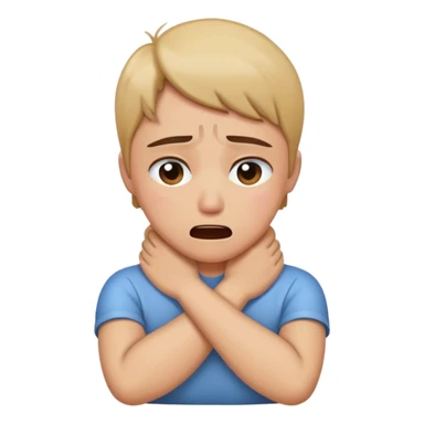 arms crossed around neck crying  sticker