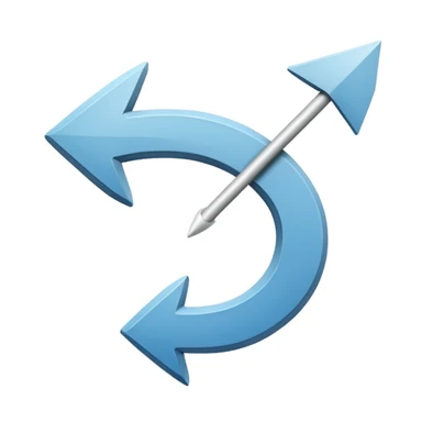 curved arrow, rough chalk lines sticker