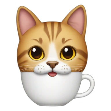 Cat coffee sticker