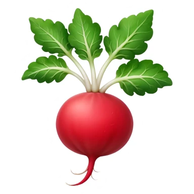 the actual radish compared to the leaves needs to be smaller, radish UK plant with a bit of white on the bottom of the radish sticker