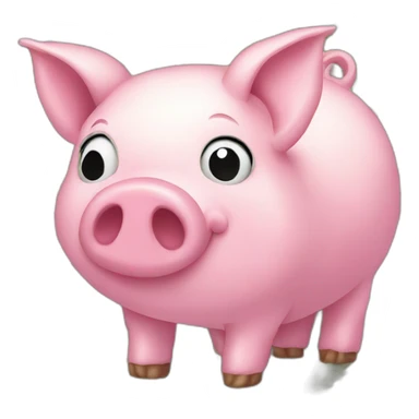 Pink pig cash sticker