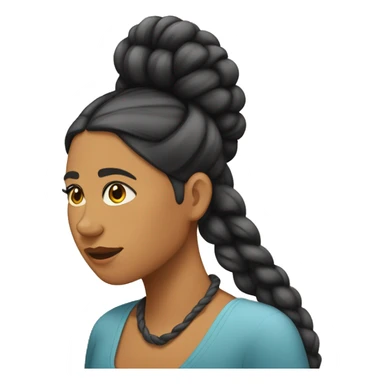 Una mujer morena con trenzas  sticker
