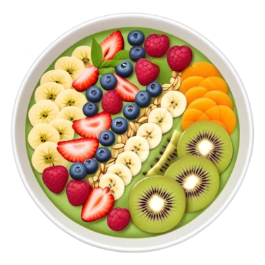 smoothie bowl with fruits and toppings sticker