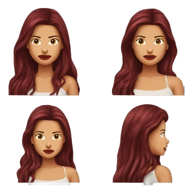 Adriana lima in 90s long dark red hair sticker