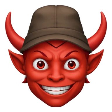 devil with shirt and hat sticker