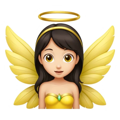 banana fairy with dark hair  sticker