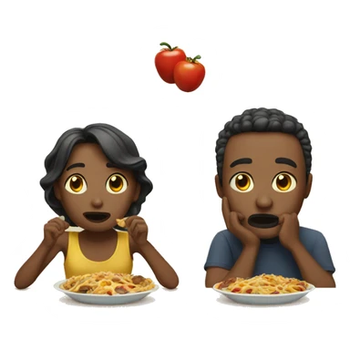 couple being hungry  sticker