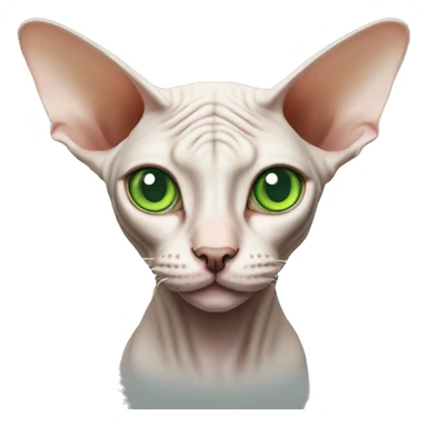sphynx cat green eyes sticker