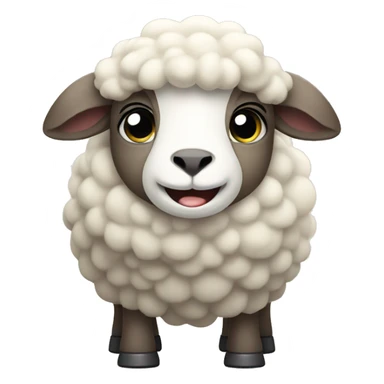 Cute sheep lifting weight  sticker