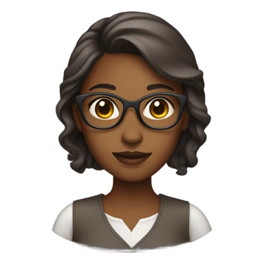 female brown product deisgner sticker