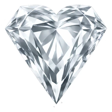 Heart shaped 56-carat white diamond sticker