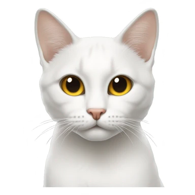 gato blanco vago sticker
