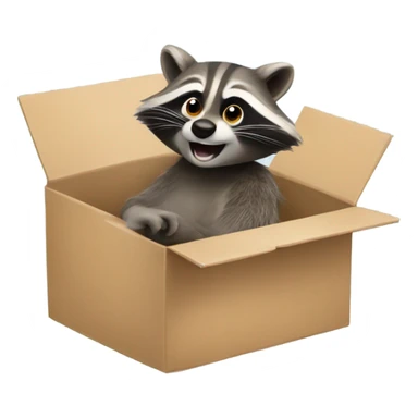 A racoon moving house sticker