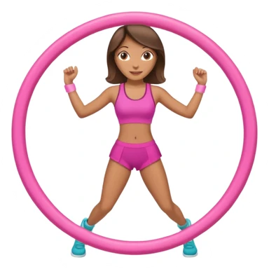 hula hoop workout pink sticker