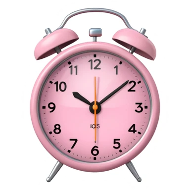 Please make me an alarm clock that will show six o'clock in the morning and make it in the style of ios 18.1 and aesthetic and the color is light pink, not analog but digital sticker