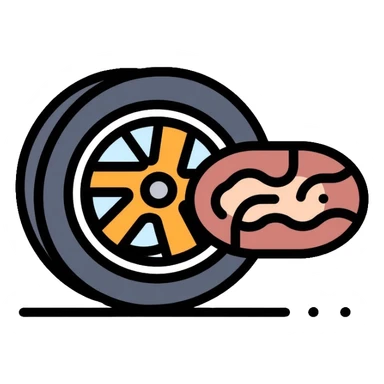 car tire icon sticker