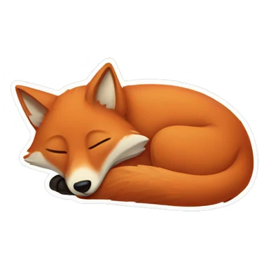 Sleeping fox sticker