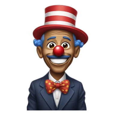 Obama as a clown sticker