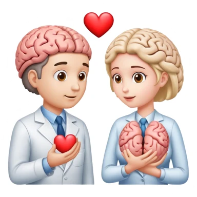 The brain and the heart are on the scale from different sides sticker