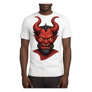 T shirt with a Picture of satan on it sticker