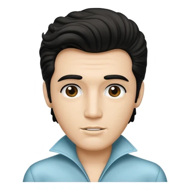 A Stickman with hair like Elvis presley sticker