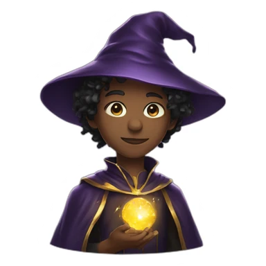young overpowered magic shiny wizard sticker