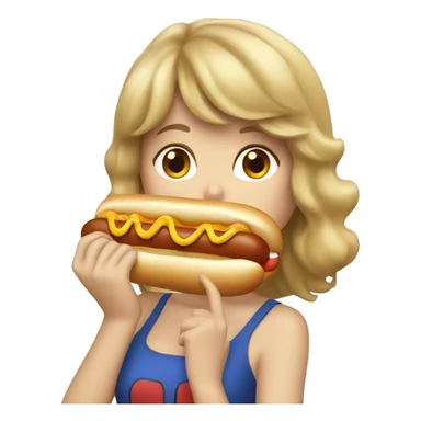 Taylor swift eating a hot dog sticker